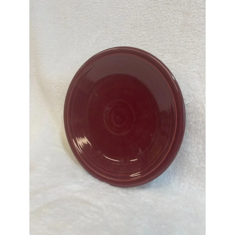 Homer Laughlin China Co Fiestaware Claret Burgundy Dessert Plate Round Lead Free